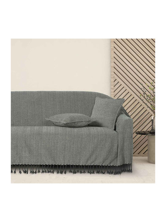 Das Home 0275 Ριχτάρι Τριθέσιου Καναπέ Chenille 180x300εκ. Λευκό 420618300275