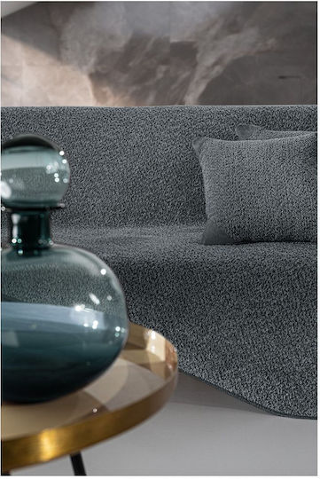 Guy Laroche Lama Ριχτάρι Πολυθρόνας Ζακάρ 170x150εκ. Anthracite 1133086224013