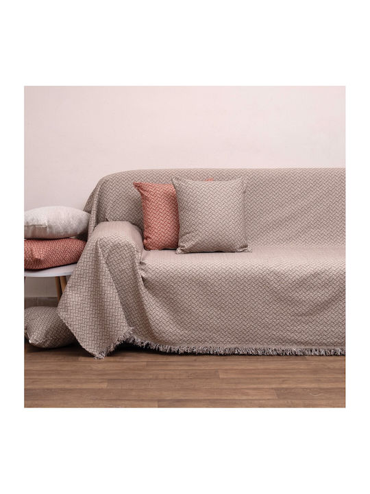Viopros Throws & Couch Blankets Sofa Throws 2 Seater Chenille 180x240cm Linen