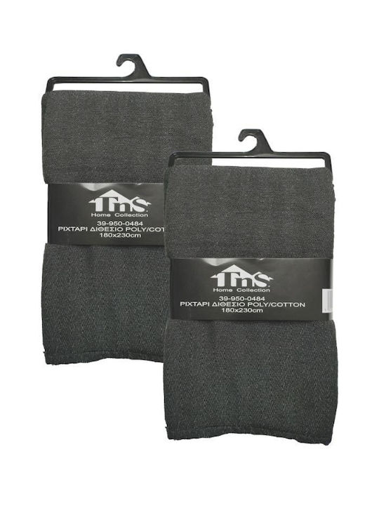 TnS Throws and Couch Blankets Sofa Throw 180x230cm Dark Grey