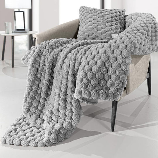 Guy Laroche Elixir Фотьойл Throw Космат 120x160см Сив