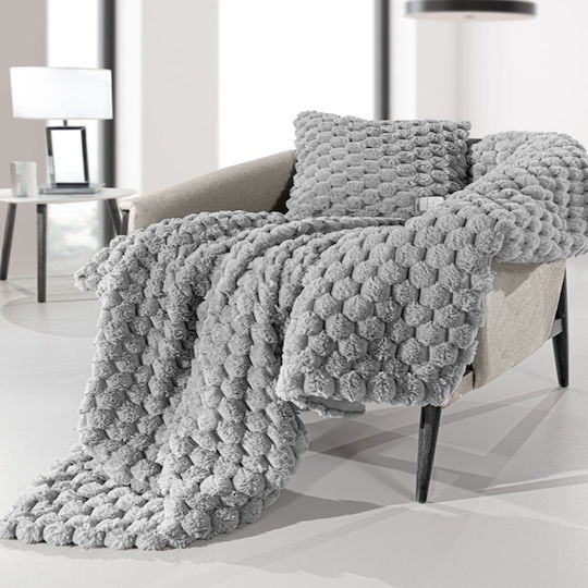 Guy Laroche Elixir Фотьойл Throw Космат 120x160см Сив