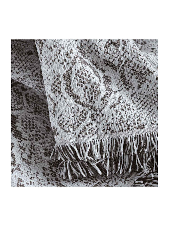 Rythmos Snake Ριχτάρι Πολυθρόνας Chenille 180x160εκ. Γκρί 117-191-2726