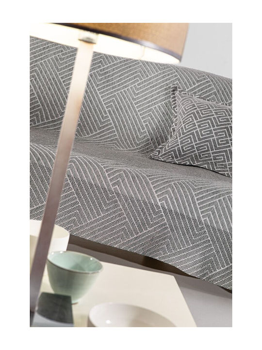 Guy Laroche Goya Sofa Throw 2 Seater Chenille 180x250cm Smoke