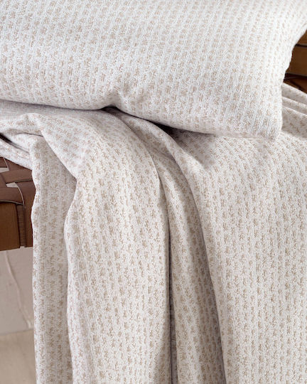 Rythmos Colin Dreisitzer-Sofa Wurf Jacquard 180x280cm Grau