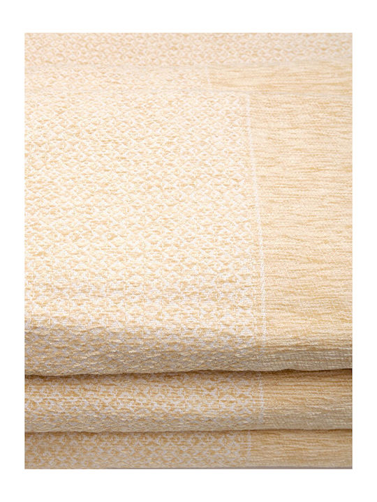 Sunshine Σετ Ριχτάρια 3τμχ Chenille Ecru