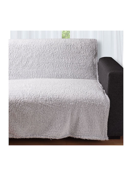 Silk Fashion 033 Ριχτάρι Πολυθρόνας Fleece 150x200εκ. Silver
