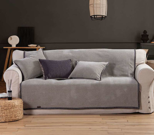 Nef-Nef Homeware Brand Sofa Throws 2 Seater 2 Sides Jacquard 170x250cm Beige