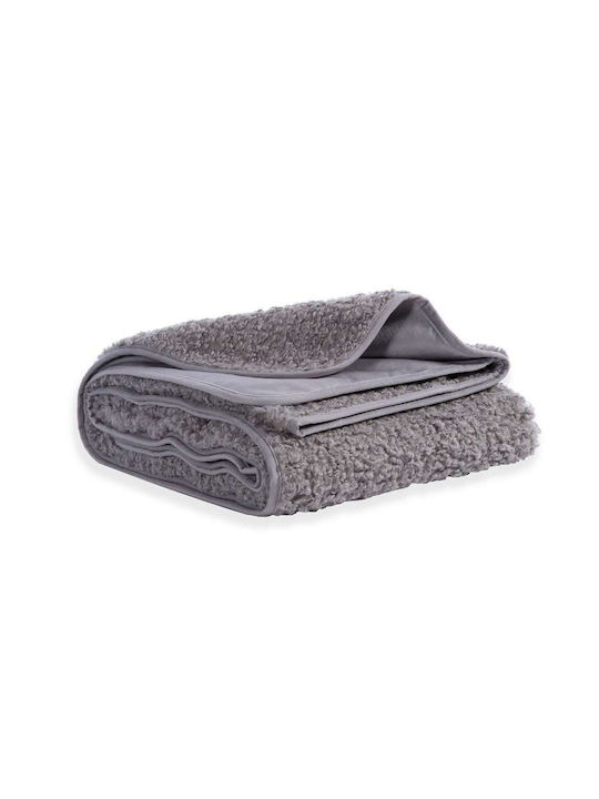 Nef-Nef Homeware Vanjel Sesselüberwurf Pelzartig 150x180cm Silber