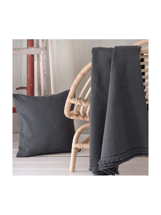 Rythmos Sebastiao Armchair Throw 2 Sides Jacquard 160x180cm Dark Gray