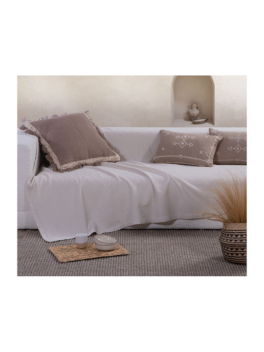Nef-Nef Homeware Betty Three-Seater Sofa Throw Jacquard 180x300cm Mauve