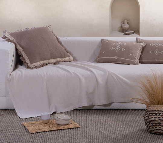Nef-Nef Homeware Betty Three-Seater Sofa Throw Jacquard 180x300cm Mauve