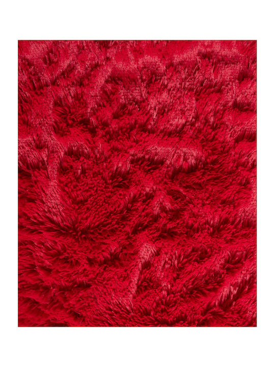 Silk Fashion 5336 Ριχτάρι Πολυθρόνας Γούνινο 145x195εκ. Κόκκινο