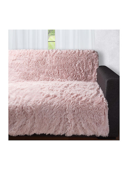 Silk Fashion 5336 Ριχτάρι Πολυθρόνας Γούνινο 145x195εκ. Πούδρα