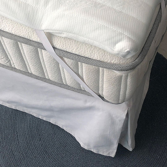 Palamaiki Mattress Topper White Comfort Double Foam with Removable Cover 140x200x4cm