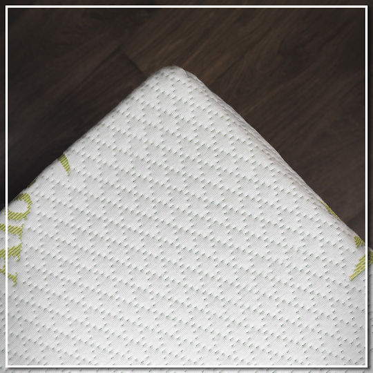Klikareto Ανώστρωμα Aloe Vera Μονό Memory Foam Eμποτισμένο με Αλόη , Αποσπώμενο Κάλυμμα & Λάστιχα Εφαρμογής 90x190x4εκ.