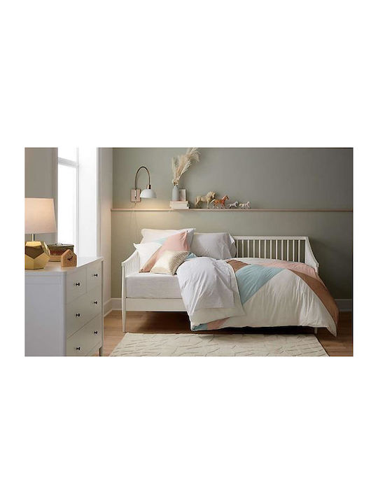 Metallic Chest of Drawers with 4 Drawers White 83x40x82cm