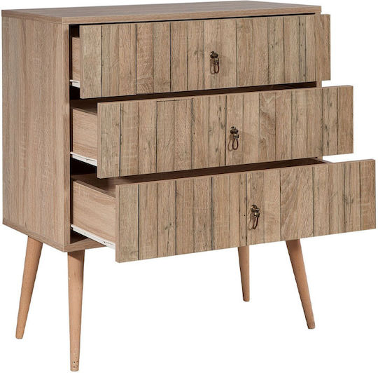 Comoda pentru Dormitor Soho cu 3 sertare Sonoma 80x40x90buc