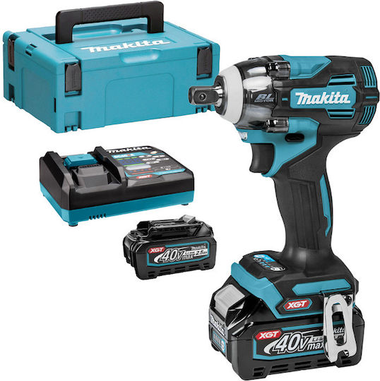 Makita XGT Cheie de impact Baterie 40V 2x2.5Ah cu Priză 1/2"