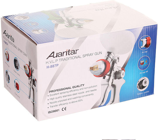 Auarita Πιστόλι Βαφής Αέρος HVLP Άνω Δοχείου 1.3mm