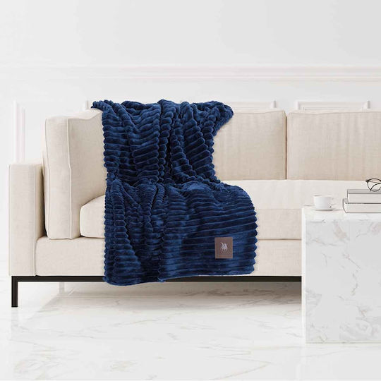 Greenwich Polo Club 3487 Κουβέρτα Fleece Καναπέ 130x170εκ. Blue