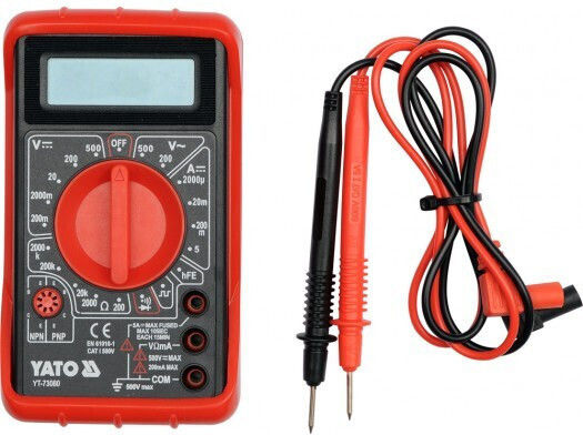 Yato YT-73080 Digital Multimeter with Buzzer with AC / DC / Resistance / Capacitance / Temperature Measurement