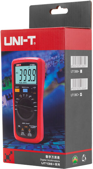 Uni-T Multimetru digital cu Măsurare AC / DC / Rezistență UT136C