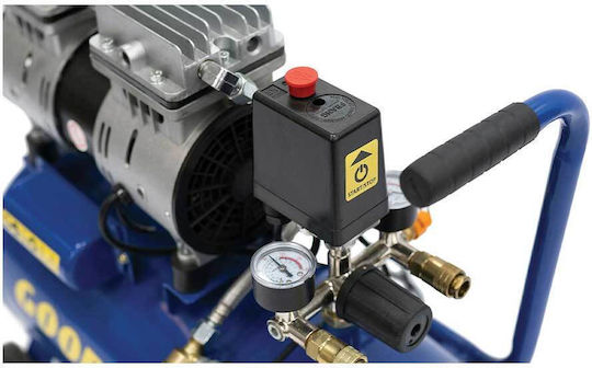 Goodyear GY 251OF Single-Phase Air Compressors 60dB with Power 1hp and Airtank 24lt 608004