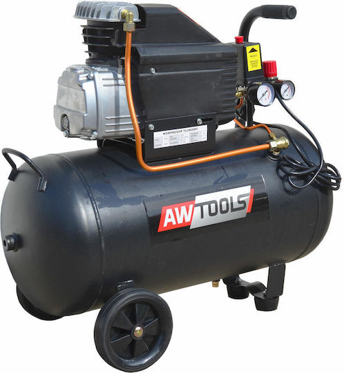 AWTools Еднофазен Въздушен компресор 94дБ с Резервоар 24лт AW10000