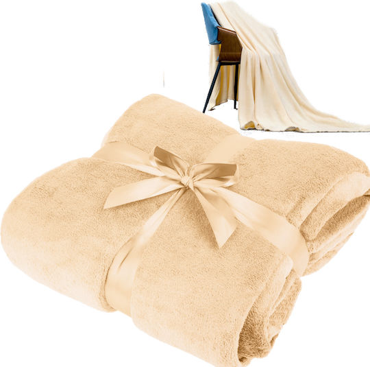 Teesa Pătură Dublă Polar Fleece 200x220 cm Cream