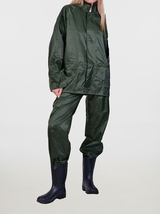 Ergo Waterproof and Windproof Work Suit Green