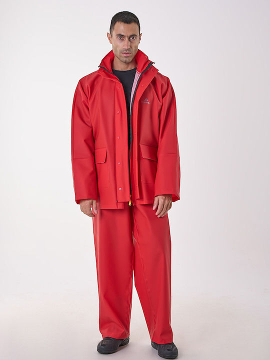 Anorak Street Long Waterproof Work Suit Red