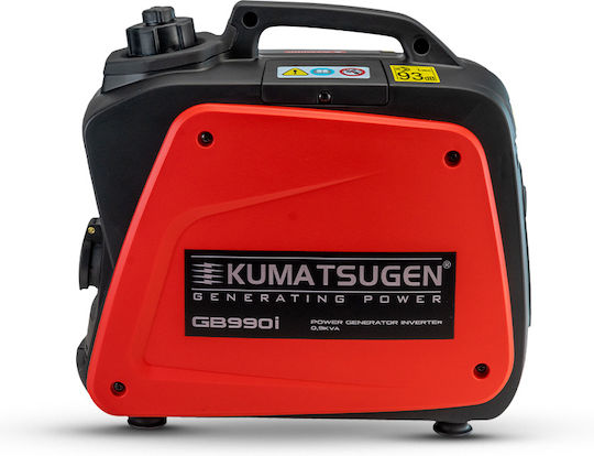 Kumatsugen GB990i Αθόρυβη Γεννήτρια Βαλιτσάκι Inverter Βενζίνης Τετράχρονη με Χειροκίνητη Μίζα και Μέγιστη Ισχύ 0.8kVA