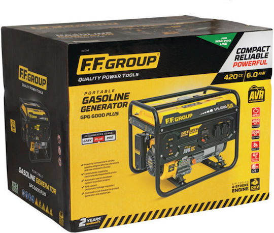 FFG GPG 6000 Plus Generators Benzin mit Kickstart und maximaler Leistung 7.5kVA