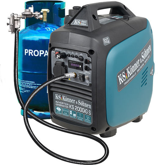 Könner & Söhnen Silent Generator Suitcase Gasoline/LPG Four-stroke with Maximum Power 2kVA