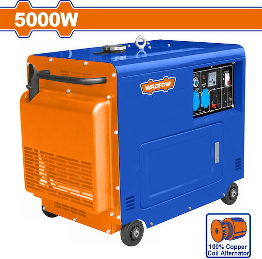 Wadfow Silent Generator Petroleum with Handle and Maximum Power 6.25kVA
