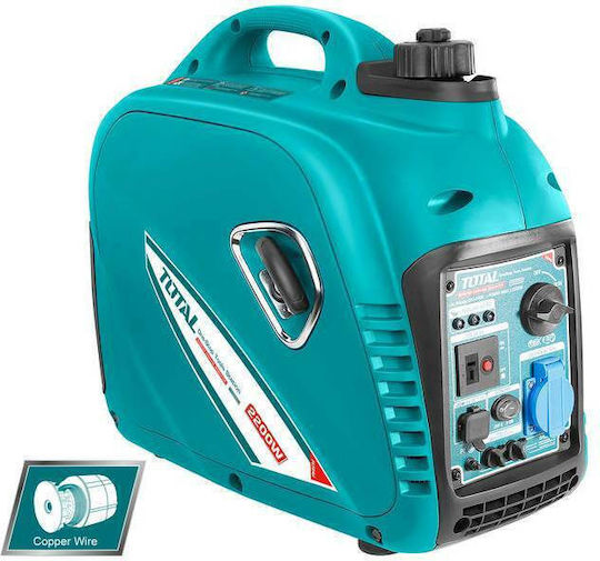 Total Leise Generators Inverter Benzin mit Kickstart und maximaler Leistung 2.2kVA