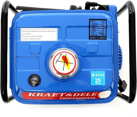 Kraft & Dele Γεννήτρια Βενζίνης Δίχρονη με Χειροκίνητη - Ηλεκτρική Μίζα
