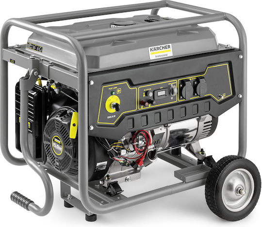 Karcher PGG 3/1 Γεννήτρια Βενζίνης Τετράχρονη με Χειροκίνητη - Ηλεκτρική Μίζα, Ρόδες και Μέγιστη Ισχύ 2.8kVA