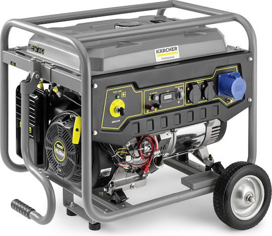 Karcher PGG 6/1 Generators Benzin mit Kickstart, Rädern und maximaler Leistung 6.3kVA