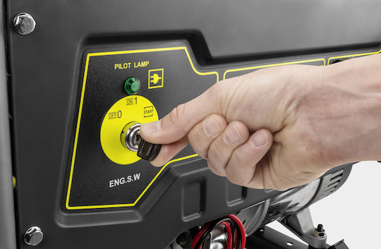 Karcher PGG 3/1 Γεννήτρια Βενζίνης Τετράχρονη με Χειροκίνητη - Ηλεκτρική Μίζα, Ρόδες και Μέγιστη Ισχύ 2.8kVA