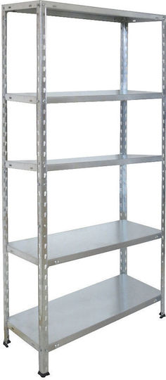 Bulle Dexion Galvanized Shelving 100x40x187cm with 5 Shelves Total Load Capacity 400kg