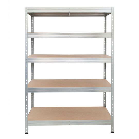 AR Shelving Dexion Regal Verzinkt 90x45x180cm mit 5 Regalen Gesamtbelastbarkeit 1500kg