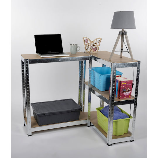 Kinzo Industrial Type Galvanized Rack with 5 Shelves 172x75x30 cm Shelf Dexion 75x75x75cm 17869