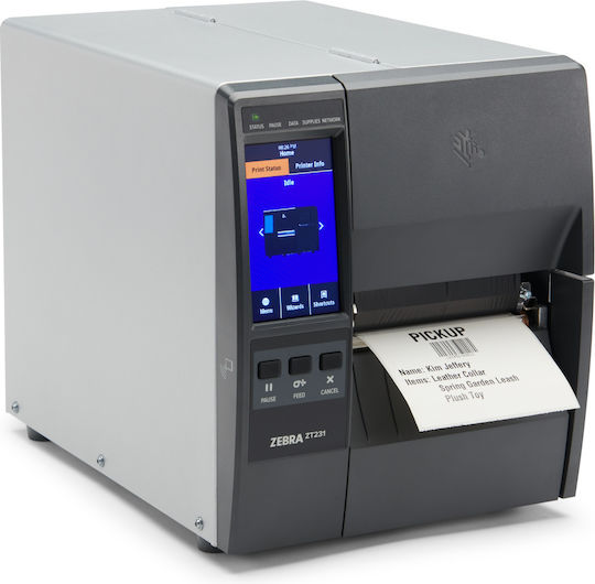 Zebra ZT231 Εκτυπωτής Ετικετών Απευθείας Μεταφοράς USB, Serial, Bluetooth, Ethernet 203 dpi