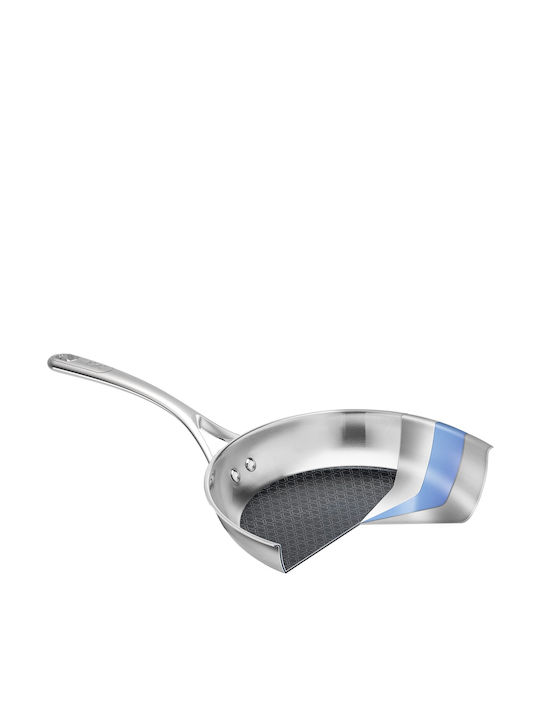 Tefal Eternal Mesh Τηγάνι από Ανοξείδωτο Ατσάλι Με Καπάκι με Κεραμική Επίστρωση 24cm
