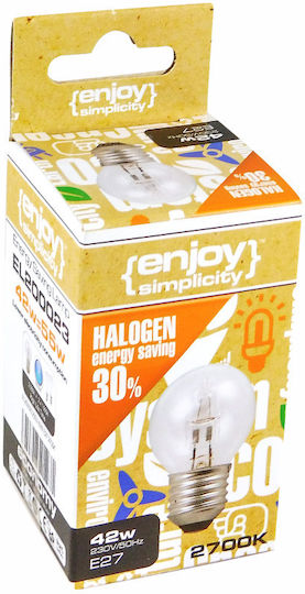 Elvhx Λάμπα Αλογόνου για Ντουί E27 με Ισχύ 28W 220-240V