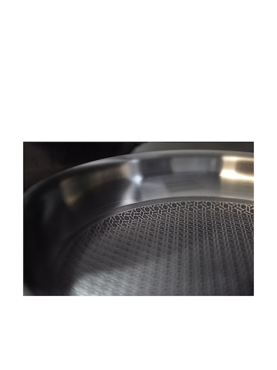Tefal Eternal Mesh Τηγάνι από Ανοξείδωτο Ατσάλι Με Καπάκι με Κεραμική Επίστρωση 24cm