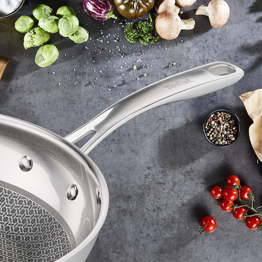 Tefal Eternal Mesh Pan Mit Deckel aus Edelstahl mit Keramikbeschichtung 24cm