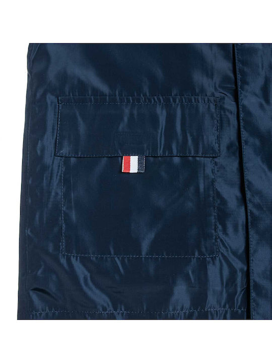 Παιδικό Casual Μπουφάν Διπλής Όψης με Κουκούλα Navy Μπλε